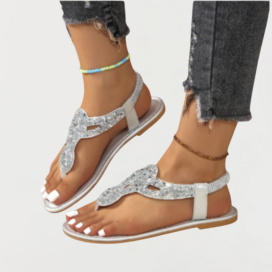 Chiara | Sandali con cristalli in materiale premium