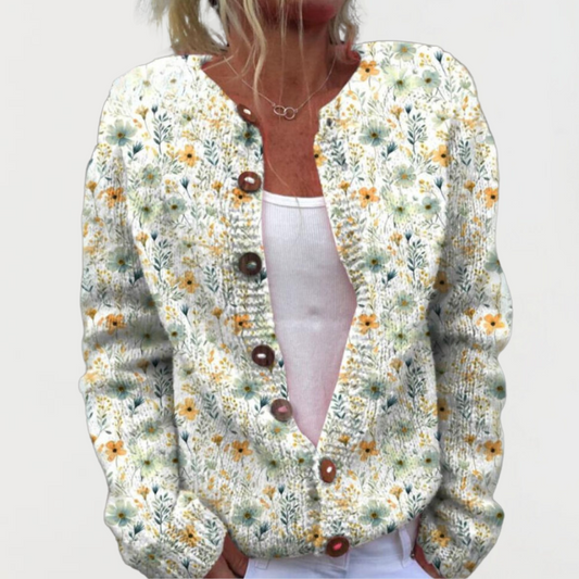 Bruna | Maglione artigianale floreale